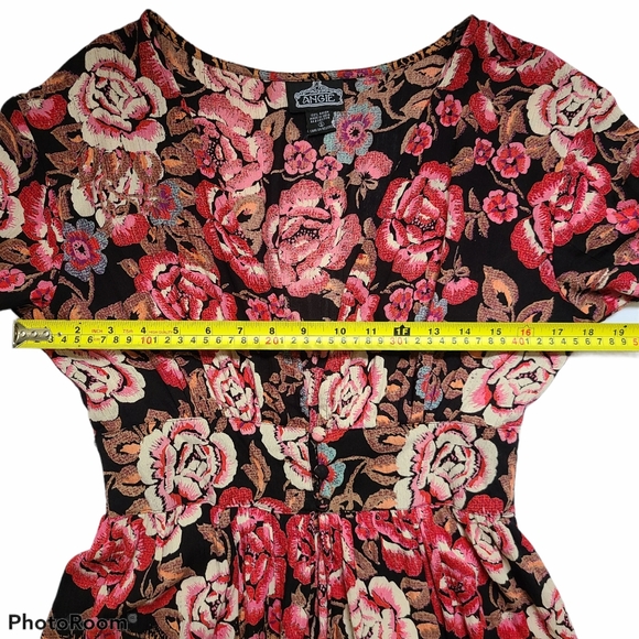 Angie Boho Floral Long Sleeve Kimono Duster Size S - Picture 9 of 13